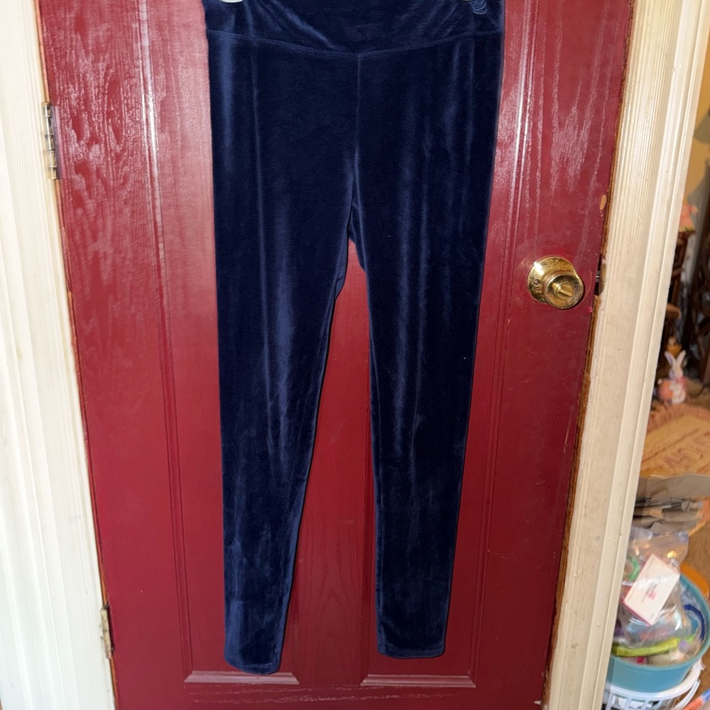 Women’s Navy Velvet Leggings - Kids Bottoms